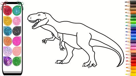 Chi tiết 62 về tô màu khủng long bạo chúa hay nhất hocvienthammyp2h