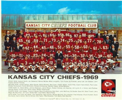 Kansas City Chiefs 1969 American Football League Kansas City Chiefs