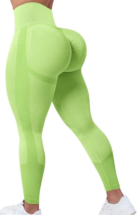 fapreit high waisted scrunch butt lifting seamless workout leggings for women smile contour