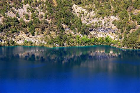 Blue Lake Reflection Reflection At The Blue Lake At Mount Flickr