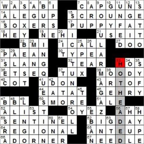 The solution to the crossword in the los angeles times, and the solution to the l.a. Thursday, 3/8/12