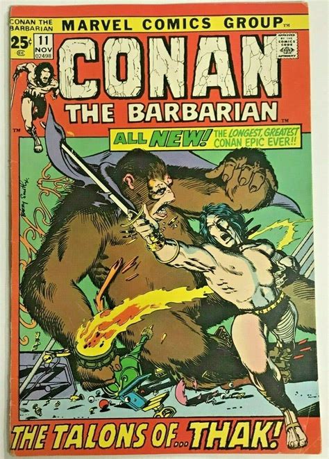 Conan The Barbarian11 Fnvf 1971 Marvel Bronze Age Comics Comic
