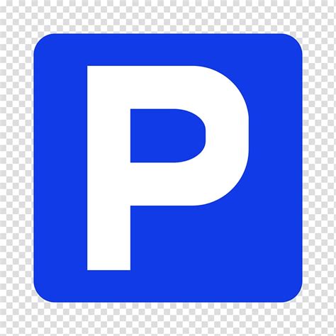 White Letter P Logo Car Park Parking Symbol Parking