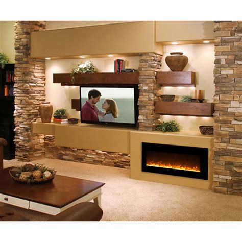 Xlf50 ignitexl 50 linear electric fireplace sell sheet. Orion 50 Inch Black Ventless Heater Electric Wall Mounted ...