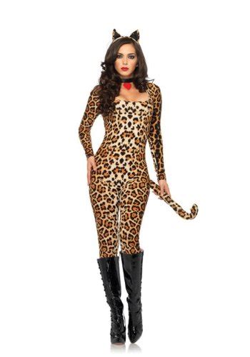 top rated leg avenue women s 3 piece cougar brushed lycra catsuit with tail and ear headband