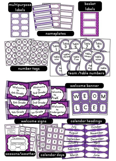 Purple Classroom Decor Theme For Elementary Teachers In 2024 Teaching
