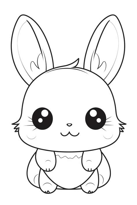 Cute Bunny Coloring Pages For Kids Free Printable