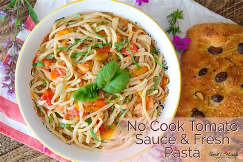 No Cook Tomato Sauce Bucatini And Fresh Tomatoes ⋆ Sweet And Masālā