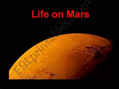 Esl English Powerpoints Life On Mars