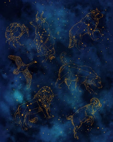 Animal Constellations Art Print By Angela Rizza Constellations Art