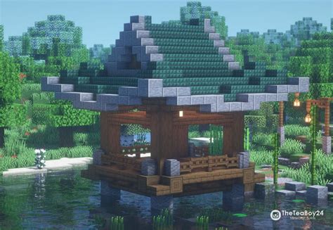 Japanese Water Terrace In 2021 Cute Minecraft Houses Minecraft