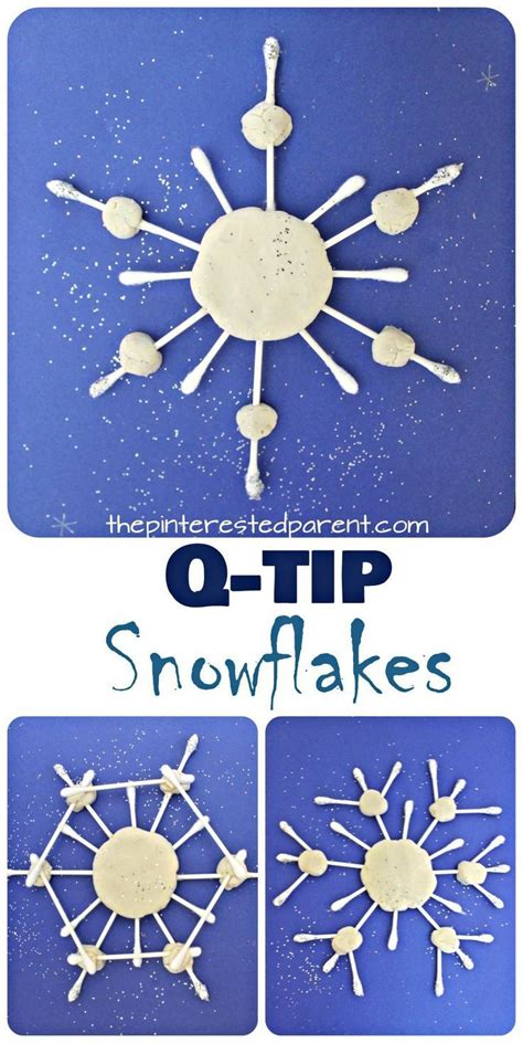 These Q Tip Snowflake Crafts Are Great For Fine Motor Skills Winter