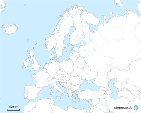Europakarte Ohne Beschriftung Zum Lernen