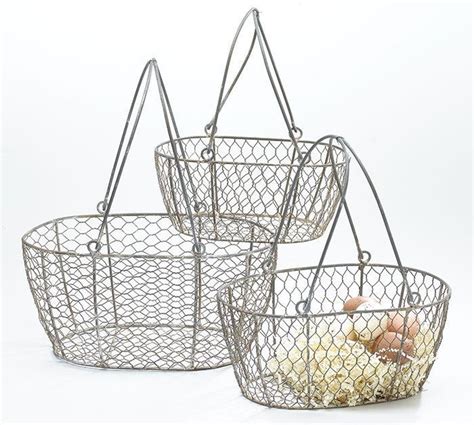 Chicken Wire Basket Set Chicken Wire Basket Wire Baskets Chicken Wire