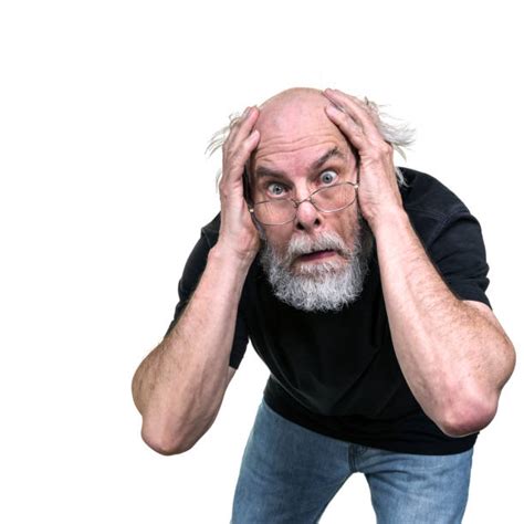 Funny Old Man White Background Stock Photos Pictures And Royalty Free