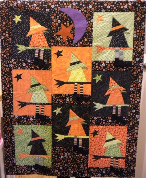 Witch Quilt Halloween Quilts Quilts Holiday Quilts