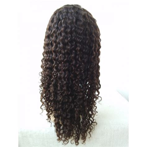 ella chinese virgin hair deep curly hair with sik top full lace human hair wig