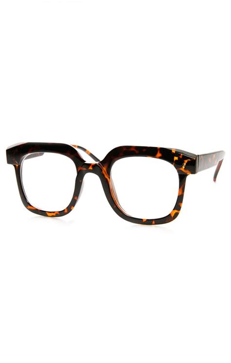 Retro Fashion Bold Thick Geek Square Horn Rimmed Glasses