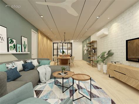 Modern Scandinavian Dining Room Living Room Condominium Design Ideas