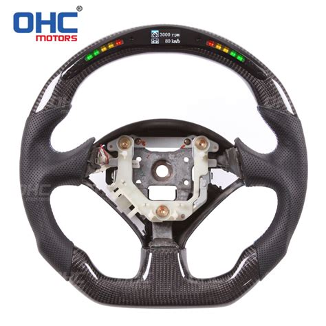 Real Carbon Fiber Led Steering Wheel Compatible For Nissan S2000 Custom