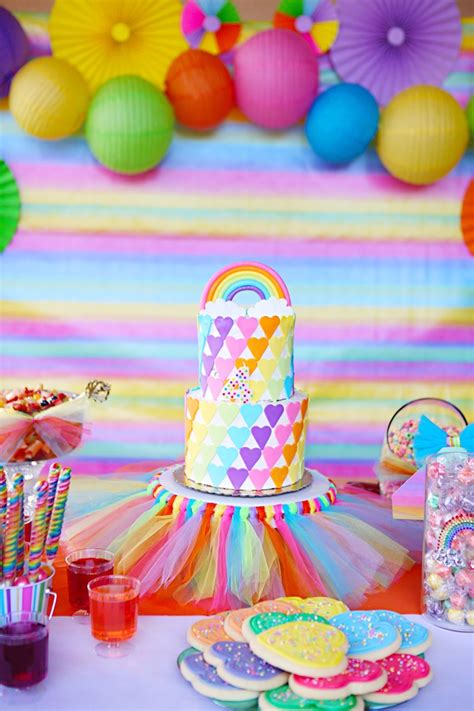 Karas Party Ideas Rainbow Heart Birthday Party Karas Party Ideas