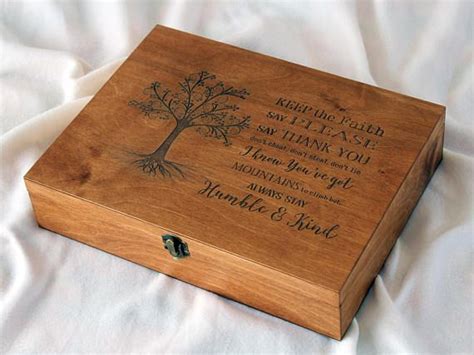 Personalized Memory Box Keepsake Box Custom Quote Memory Wooden Memory