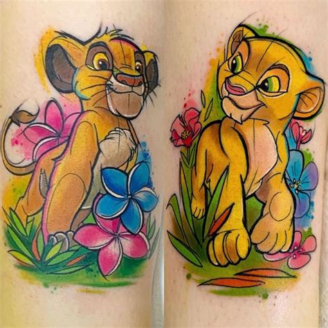 Simba And Nala 24 Disney Couple Tattoos That Prove Fairy Tales Are Real