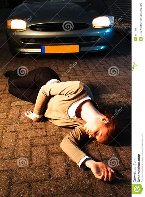Woman Hit By A Car Stock Photo Image Of Killed Street