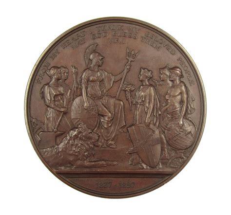 1897 Diamond Jubilee Of Victoria 76mm Bronze Medal By Bowcher