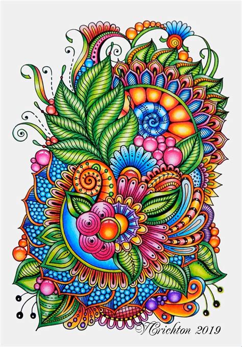 Zentangle Art Gems Zentangle Colorful Graphic Zentangle Coloring