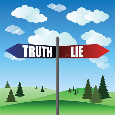 Lie And True Sign Vector Illustration Stock Vector Illustration Of