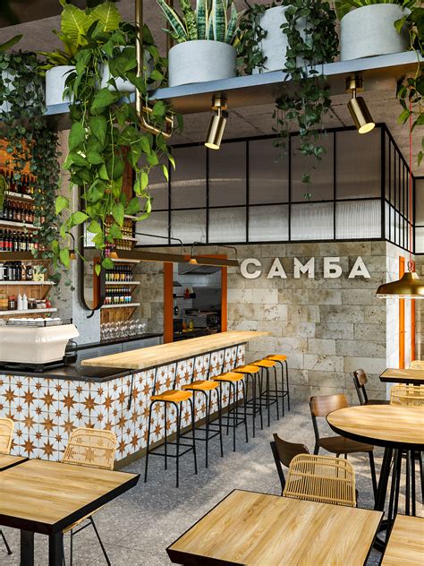 Samba Cafe Interior On Behance