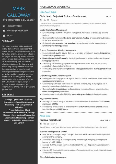 In this unique example, the core technical skills are extremely important so they are listed under the summary area. Google Product Manager Resume Fresh Project Management ...