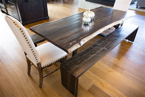 Modern Rustic Dining Table Finished In Our Black Canyon Finish