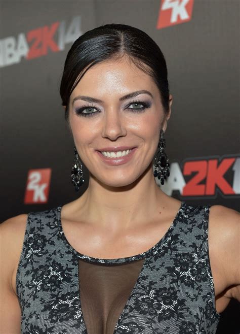 Adrianne Curry Braless Showing Huge See Through Cleavage At The Nba