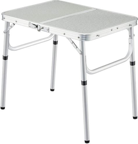Domaker Small Folding Camping Table Portable Adjustable