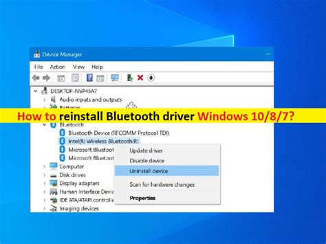 Cómo Reinstalar El Controlador De Bluetooth En Windows 1087 Pasos