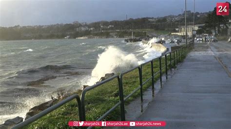 France Strong Winds Hit Brittany Coast YouTube