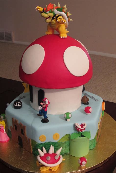 He loves video games, my homemade cookies, and green. Super Mario Bros Cake Made For A 5 Year Old Boys Birthday ...