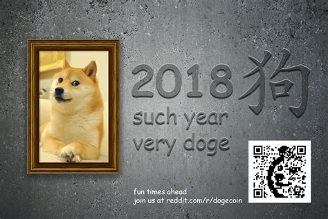 2018 Such Year Very Doge Dogecoin