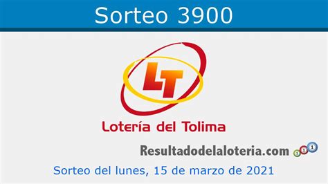 La lotería del tolima juega todos los lunes (no festivos) a las 10 y 30 de la noche, con un premio mayor de 2.000 millones de pesos. Lotería del Tolima. Resultado del último sorteo