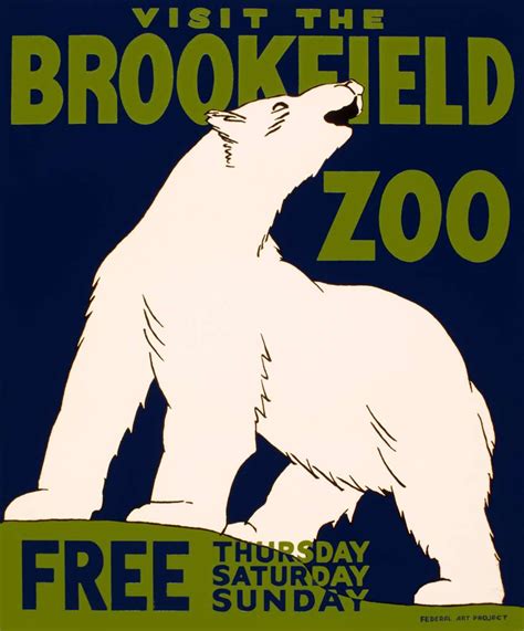 Visit The Brookfield Zoo Wpa Poster 1936 Picryl Public Domain