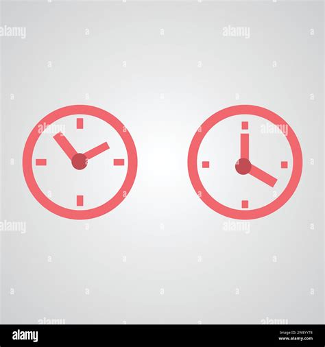 Two Clocks Displaying Different Time Zones Stock Vector Image And Art Alamy