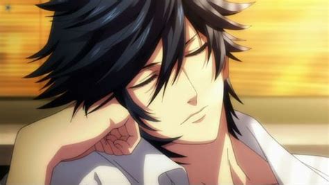 Anime Guy Sleeping Light Shinning Black Hair Cute We