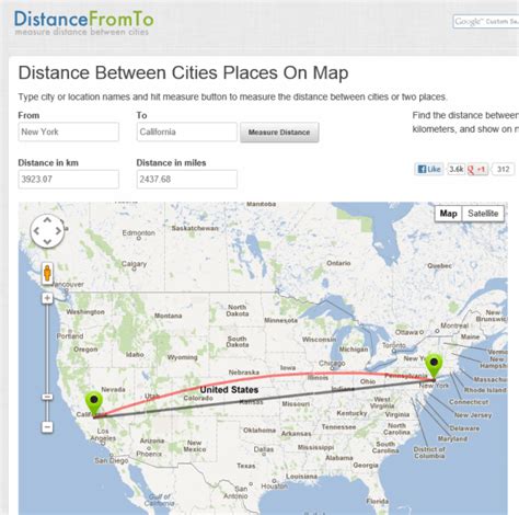 Find Distance Between Two Cities Distancefromto
