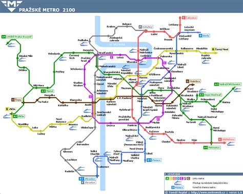 Prague Metro Plan For 2100 Transport Map Subway Map Metro Map