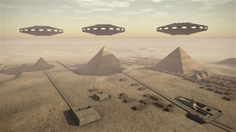 Egypt Pyramids With Ufos Stock Photo Download Image Now Pyramid