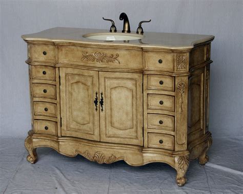 View antique bathroom vanities for sale with free shipping in the us. Antique style single sink bathroom vanity with beige color ...