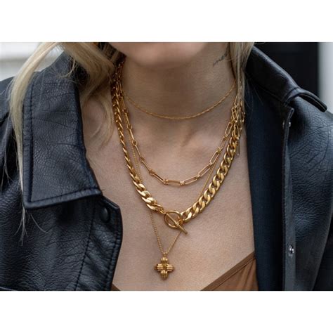 Gold Plated Paperclip Chain Necklace