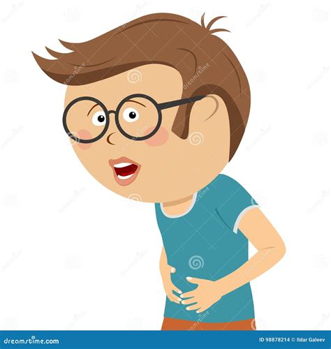 Boy Having Stomach Ache Needing To Urinate Holding His Poo Suffering